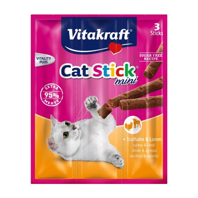 Vitakraft Cat-Stick mini Truthahn und Lamm 3x 6G