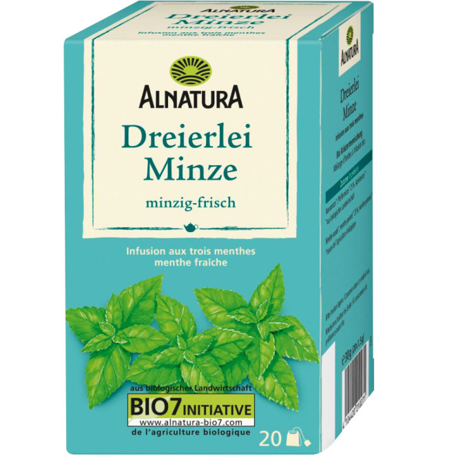 Alnatura Bio Dreierlei Minze Tee 20ST 30G