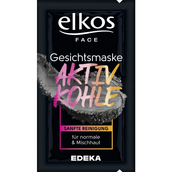 Elkos Gesichtsmaske Aktivkohle 2x 8ML