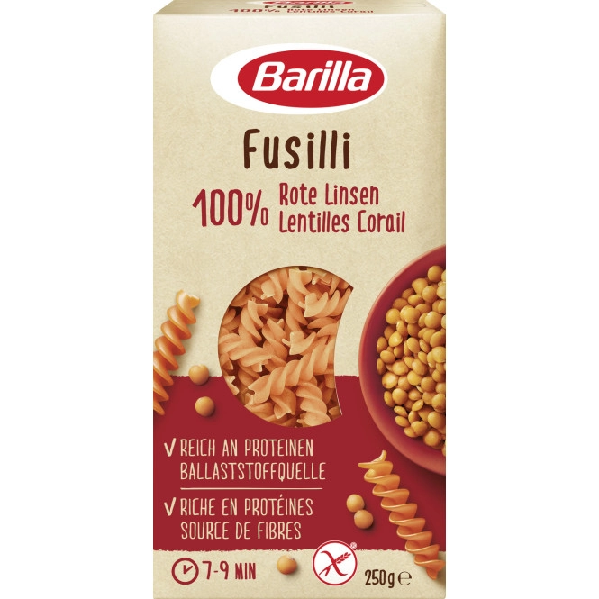 Barilla Fusilli Rote Linsen 250G