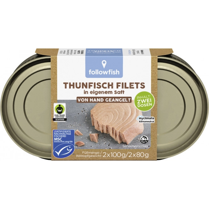 Followfish Thunfisch Filets in eigenem Saft 200G