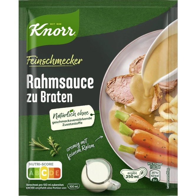 Knorr Feinschmecker Rahmsauce zu Braten ergibt 250ML