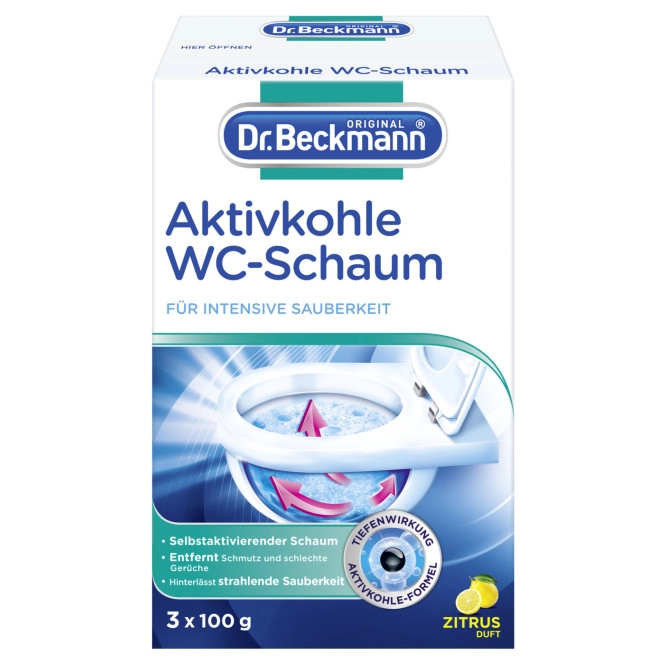 Dr.Beckmann Aktivkohle WC-Schaum 3x 100G