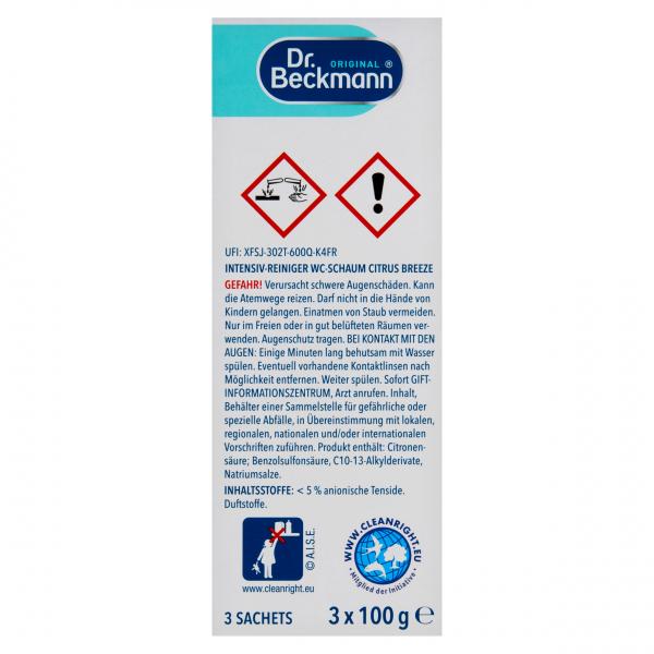 Dr.Beckmann Aktivkohle WC-Schaum 3x 100G