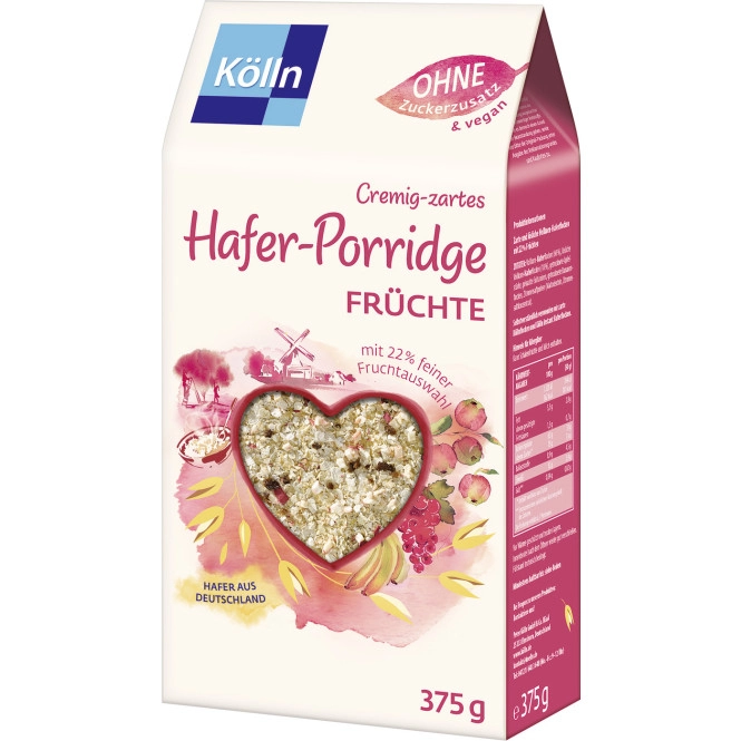 Kölln Cremig-zartes Hafer-Porridge Früchte 375G