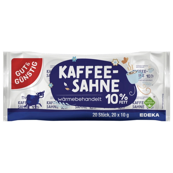 Kaffeesahne Portionspackung 10% Fett 20ST 200G