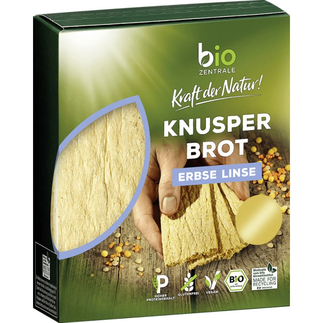 Bio Zentrale Knusperbrot Erbse Linse 100G