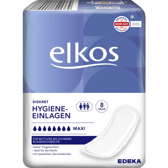 elkos Hygiene-Einlagen Maxi 8ST