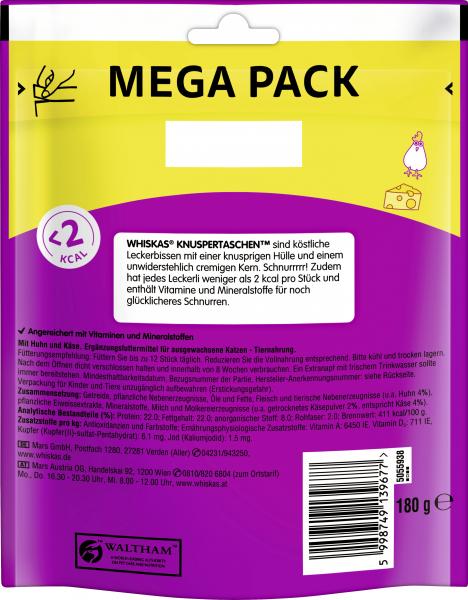 Whiskas Knuspertaschen mit Huhn und Käse 180G
