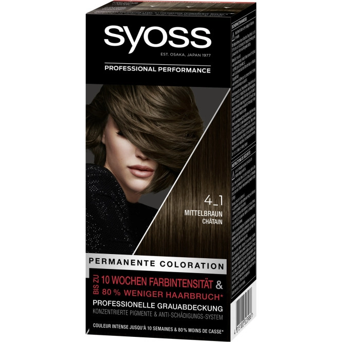 Syoss Coloration 4-1 mittelbraun Stufe 3 115ML