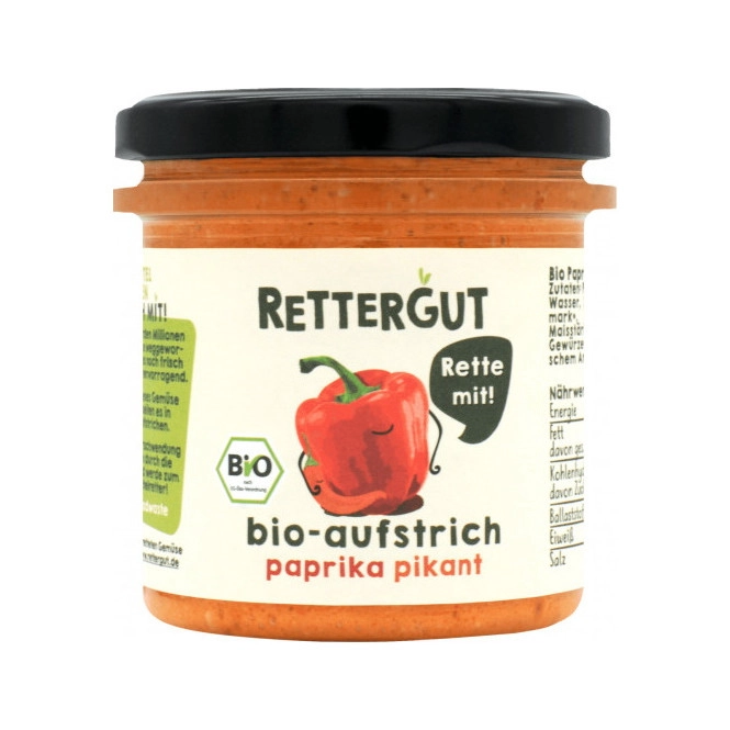 Rettergut Bio Aufstrich Paprika Pikant 135G