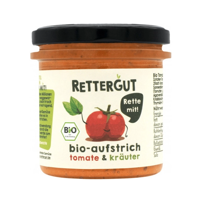 Rettergut Bio Aufstrich Tomate & Kräuter 135G