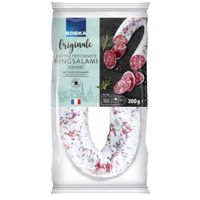 EDEKA La France Luftgetrocknete Ringsalami Pur Pork 300G