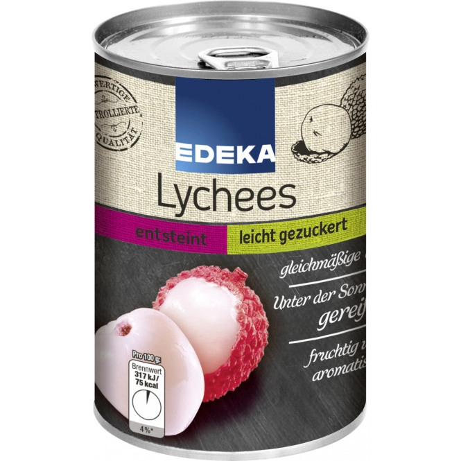 EDEKA Lychees entsteint, leicht gezuckert 425G