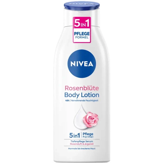 Nivea Body Lotion Rosenblüte Tiefenpflege Serum Arganöl 48h 400ML