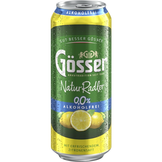 Gösser Natur Radler 0,0% alkoholfrei 0,5L