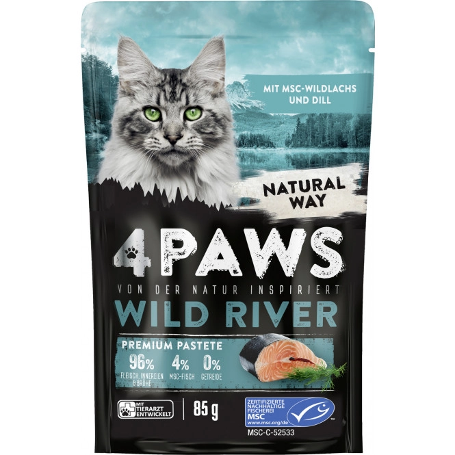 4Paws Wild River Wildlachs und Dill 85G