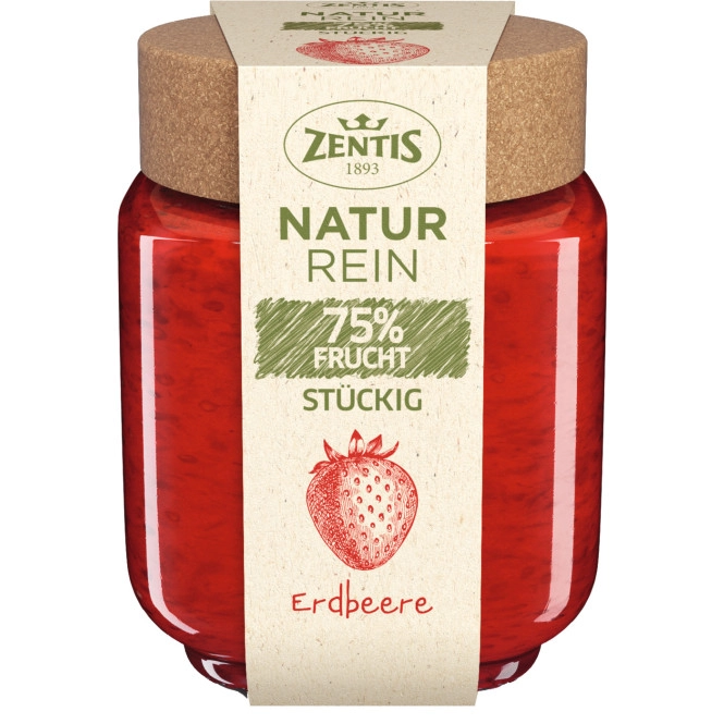 Zentis Naturrein 75% Fruchtaufstrich Erdbeere 200G