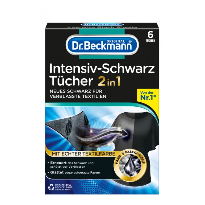 Dr. Beckmann Intensiv-Schwarz Tücher 6ST