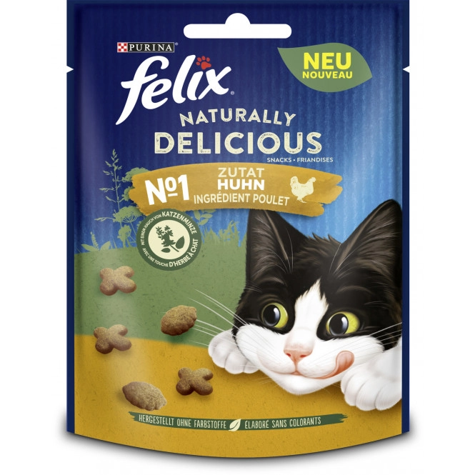 Felix Naturally Delicious mit Huhn und einem Hauch von Katzenminze 50G