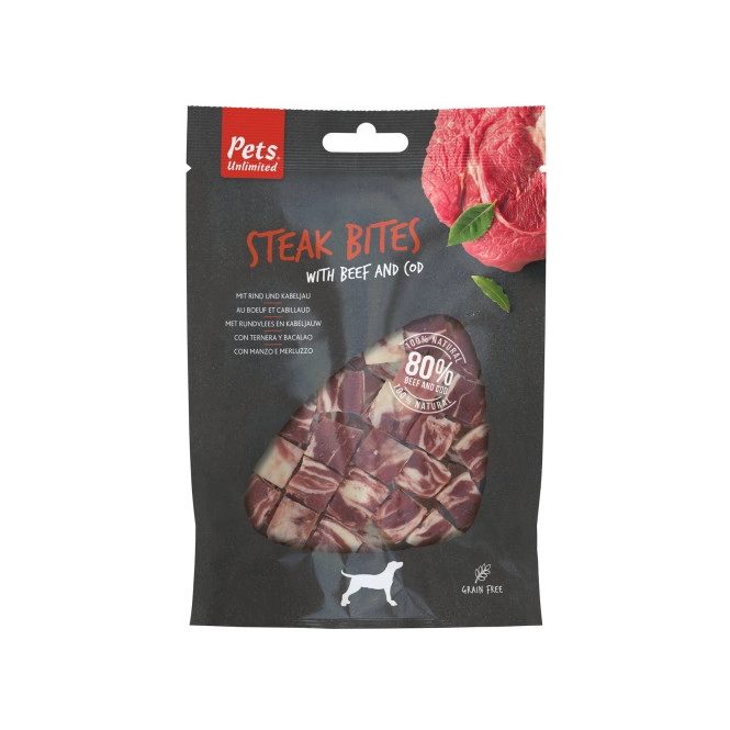 Pets Unlimited Steak Bites 100G