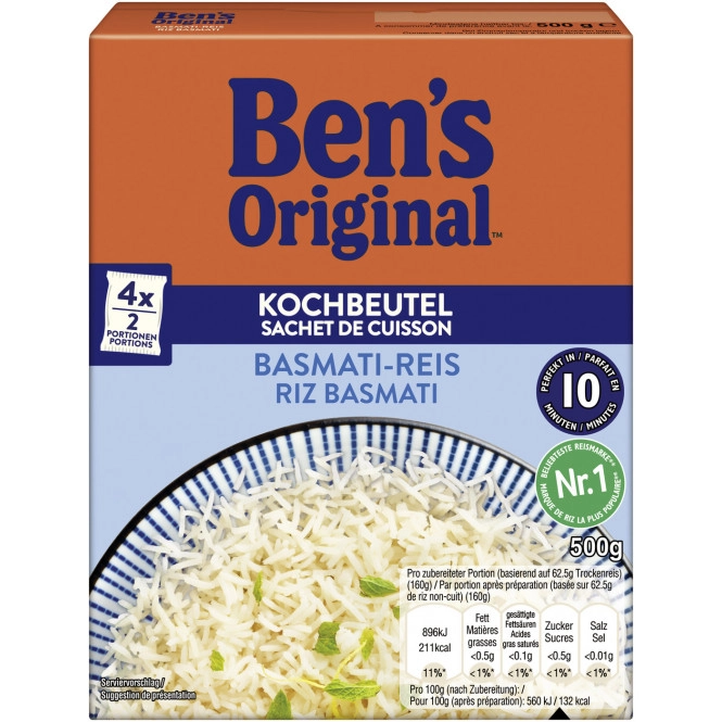 Ben's Original Basmati Reis Kochbeutel 500G