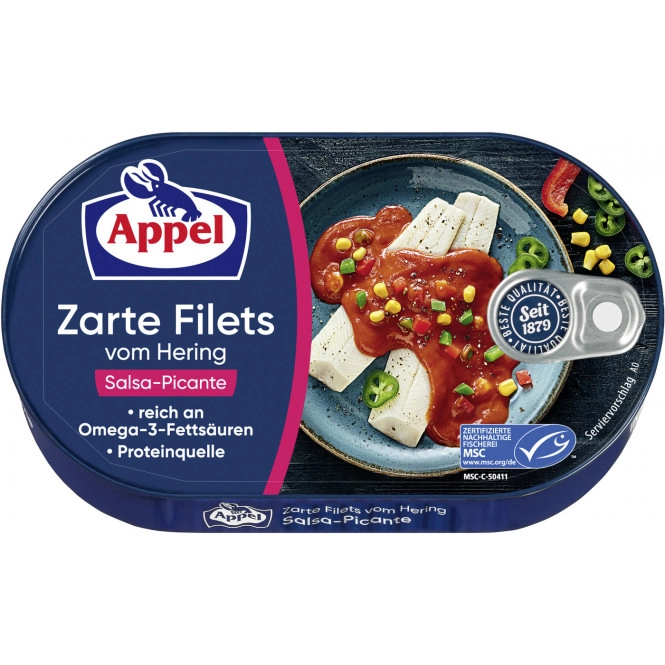 Appel Zarte Heringsfilets Salsa-Picante 200G