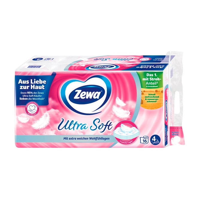 Zewa Ultra Soft Toilettenpapier 4-lagig 16x 150Blatt