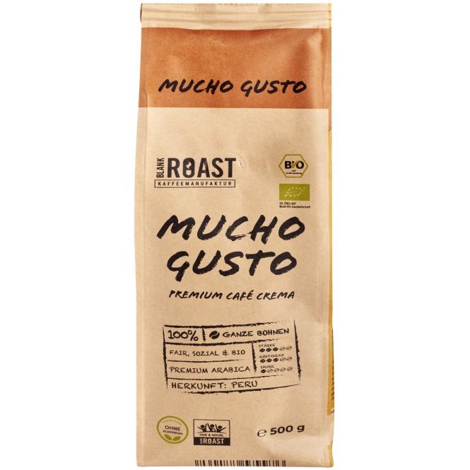 Bio Blank Roast Mucho Gusto Crema Bohnen 500G