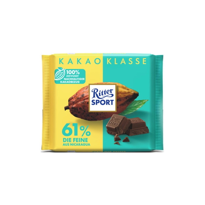 Ritter Sport 61% Die Feine aus Nicaragua 100G