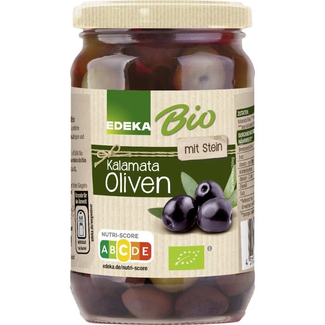 EDEKA Bio Kalamata Oliven mit Stein 350G