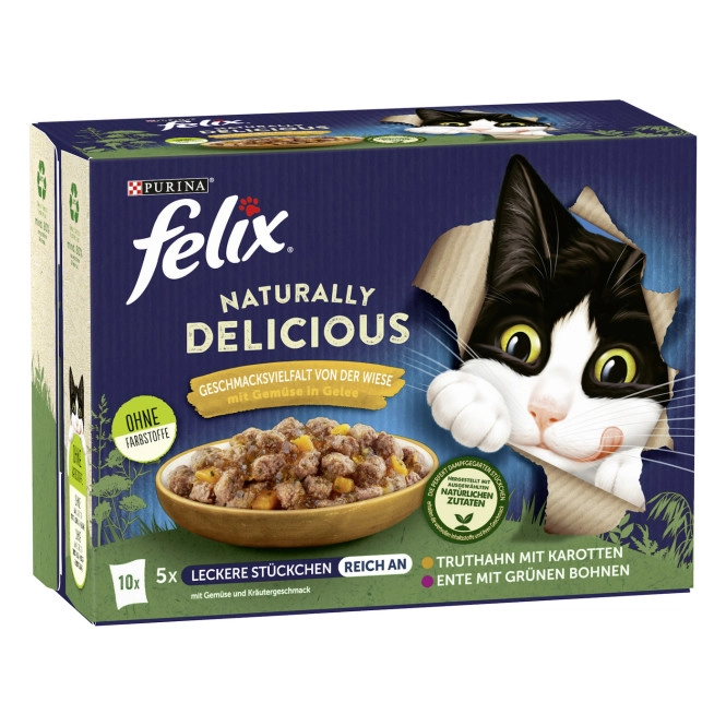 Felix Naturally Delicious von der Wiese 10x80g