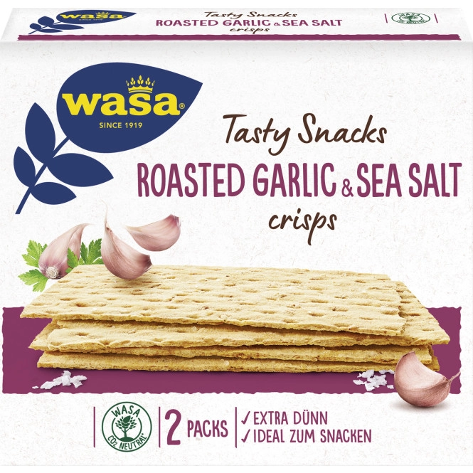 Wasa Tasty Snacks Roasted Garlic & Sea Salt 190G