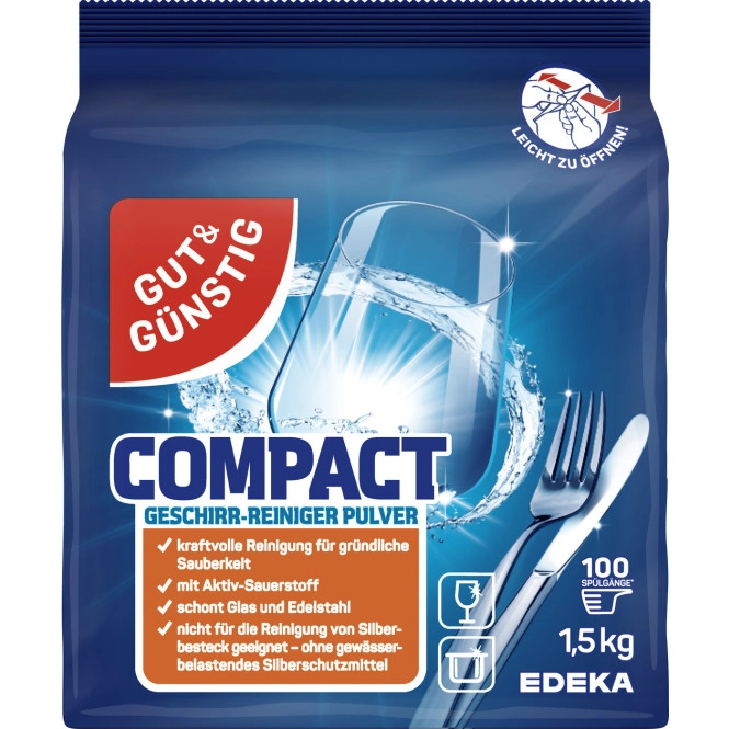 Gut & Günstig Compact Geschirr-Reiniger Pulver 1,5KG