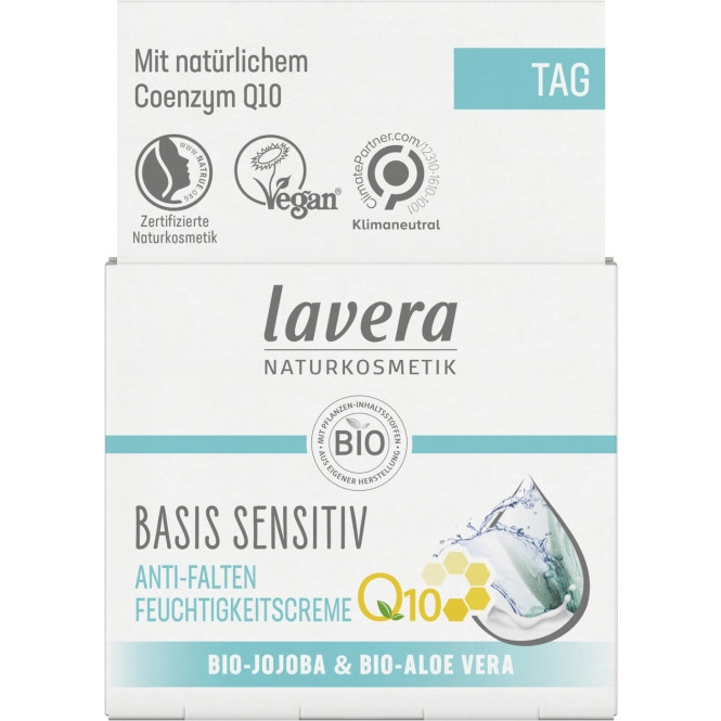 lavera Naturkosmetik Basis Sensitiv Anti-Falten Feuchtigkeitscreme Q10 50ML