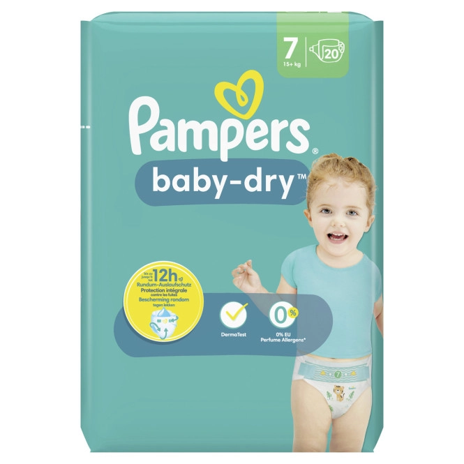 Pampers Baby Dry Windeln Gr.7 Extra Large 15+KG 20ST