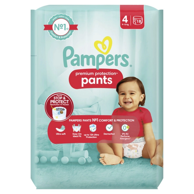 Pampers Premium Protection Pants Gr.4 9-15kg 18ST