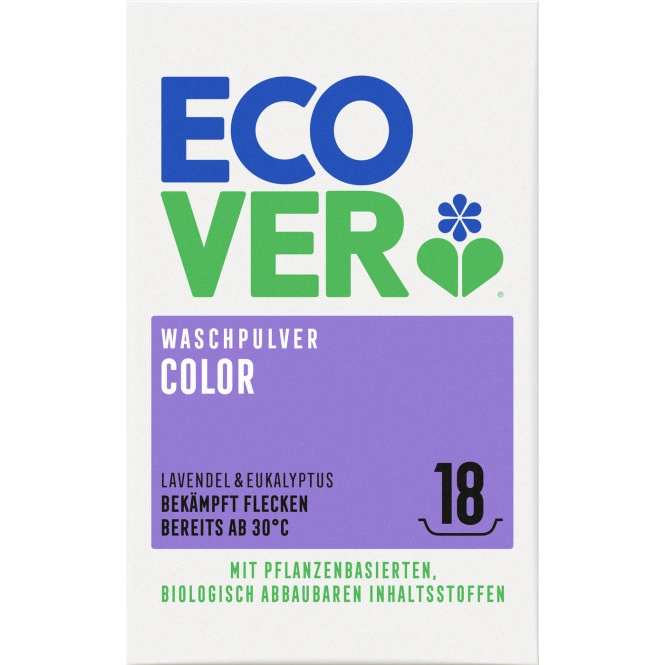 Ecover Color Waschpulver Lavendel & Eukalyptus 1,35KG 18WL