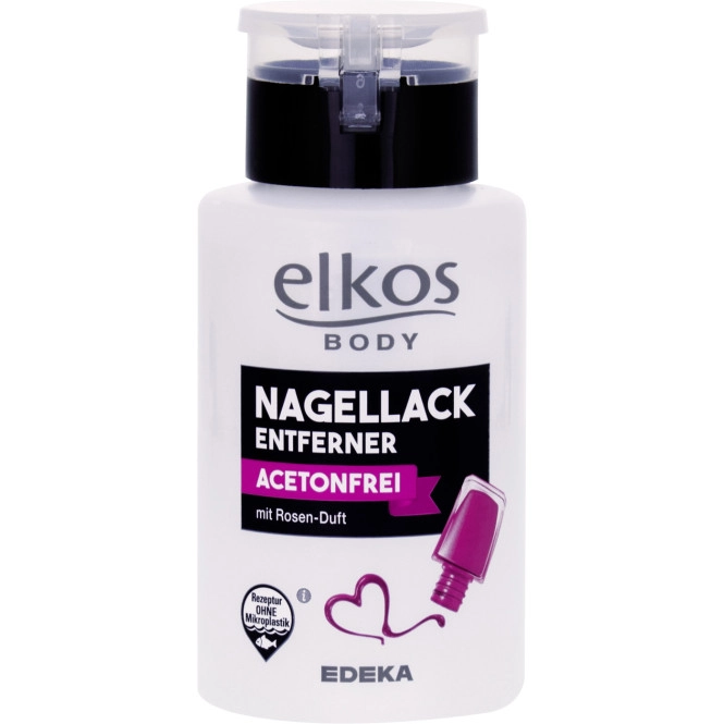 Elkos Nagellackentferner acetonfrei mit Tellerpumpe 200ML