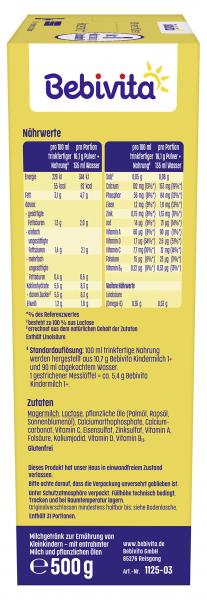 Bebivita Kindermilch ab 1 Jahr 500G