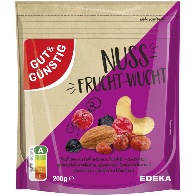 Gut & Günstig Nuss-Frucht-Wucht 200G