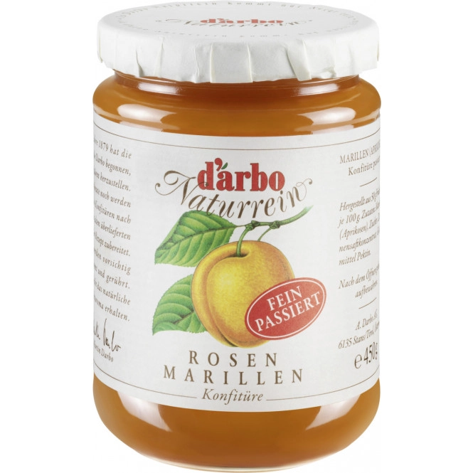 Darbo Konfitüre Naturrein Rosenmarillen 450G