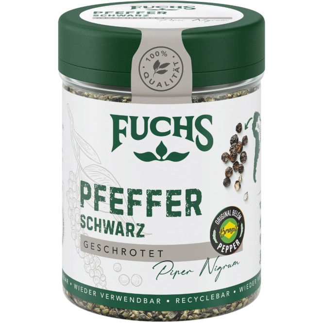 Fuchs Pfeffer schwarz geschrotet 60G