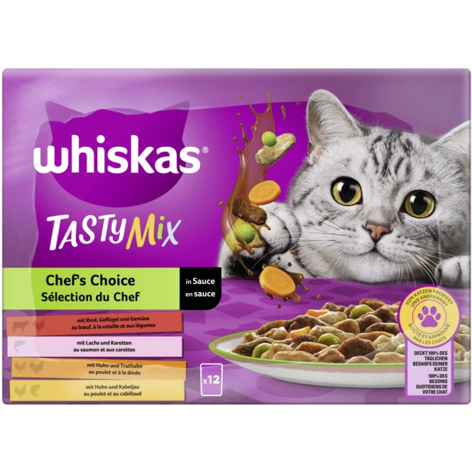 Whiskas Tasty Mix Chefs Choice in Sauce 12x 85G