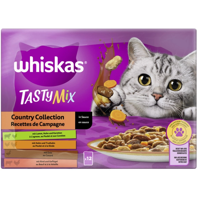 Whiskas Tasty Mix Country Collection in Sauce 12x 85G