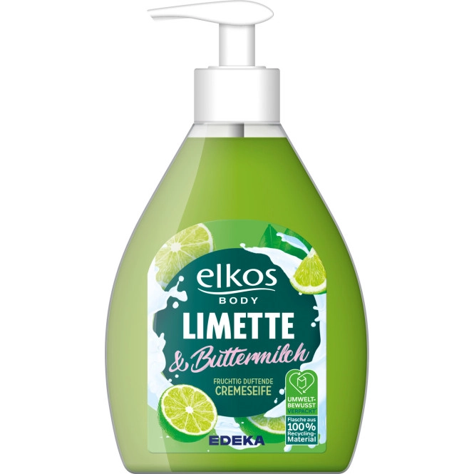 Elkos Cremeseife Limette & Buttermilch 500ML