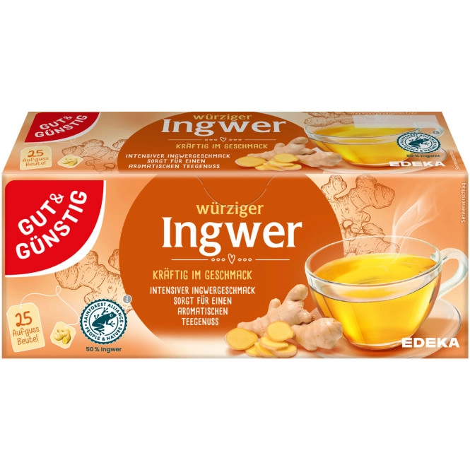 Gut & Günstig Würziger Ingwer 25ST 50G