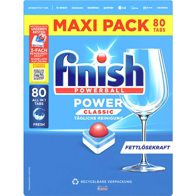 Finish Power Classic Maxipack Fresh 80 Tabs