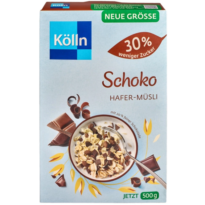 Kölln Schoko Hafer-Müsli weniger Zucker 500G