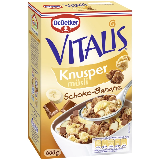 Dr.Oetker Vitalis Knusper Schoko-Banane 600G